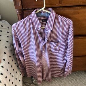 Men's Red and White Checkered Shirt